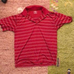 Red and White striped Polo Shirt